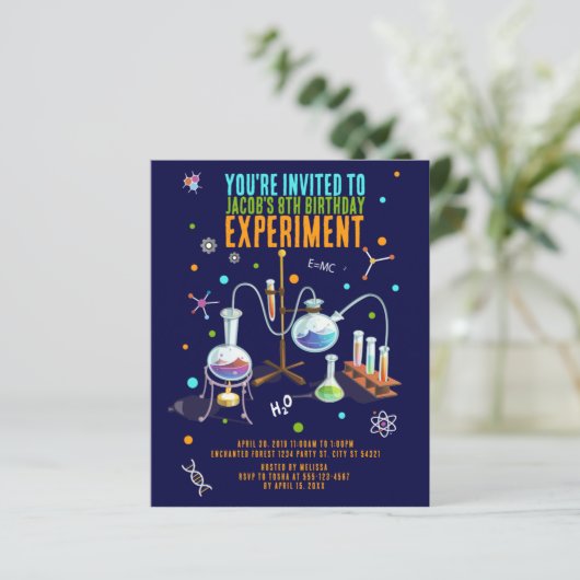 科学誕生日招待状 (スタンド正面)
