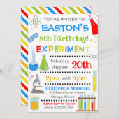 科学誕生日招待状 |サイエンス招待状 招待状 (正面/裏面)