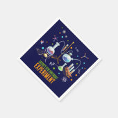 科学誕生日招待状 スタンダードカクテルナプキン (角)