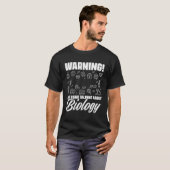 科学警告標識生物学研究 Tシャツ (正面フル)