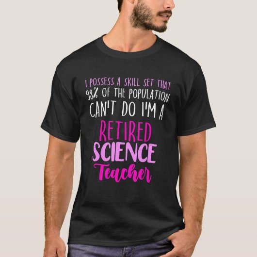 科学退職した先生学校退職13 Tシャツ (正面)