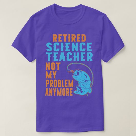 科学退職した先生魚釣り恋人の退職 Tシャツ (デザイン正面)