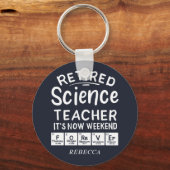 科学退職した先生Its'The Weekend Forever キーホルダー (正面)