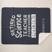 科学退職した先生Its'The Weekend Forever シェルパブランケット (正面(横))