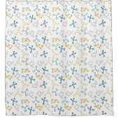 科学青黄分子化学 シャワーカーテン (正面)