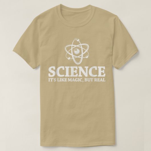 科学魔法だが実在おもしろい先生 Tシャツ (デザイン正面)