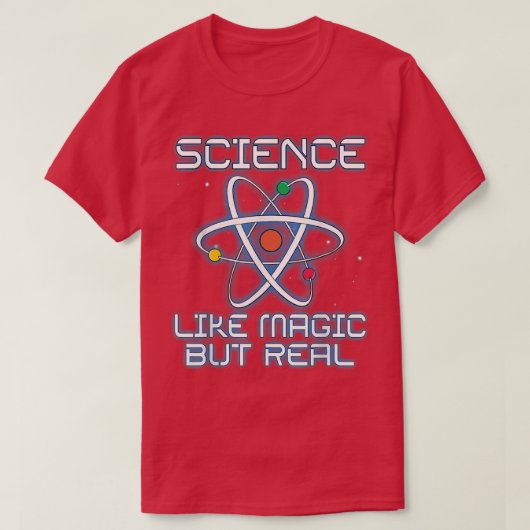 科学魔法だが実在先生科学 Tシャツ (デザイン正面)