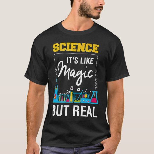 科学魔法だ実在が Tシャツ (正面)