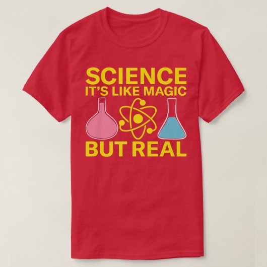 科学魔法に似ているが科学実在科学化学者 Tシャツ (デザイン正面)