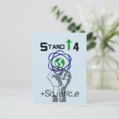 科学3月の抗議ポストカードのために立つ ポストカード (スタンド正面)