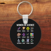 科学 – フェミニズムの茎の女の子エンパワーメント子供 キーホルダー (正面)