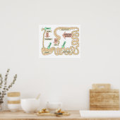 科学、人間の体、消化 ポスター (キッチン)