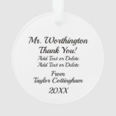 科学 – 先生-オーナメント オーナメント (裏面)