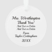 科学 – 先生-オーナメント オーナメント (裏面)