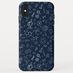 科学/化学スケッチパターン iPhone XS MAXケース