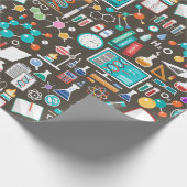 科学/化学パターン ラッピングペーパー (角)