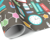 科学/化学パターン ラッピングペーパー (ロールコーナー)