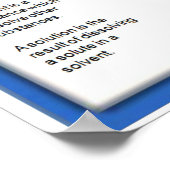 科学、化学、ソリューション、溶質、溶剤 ポスター (角)