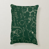 科学、化学、ヴィンテージ実験室のパターン アクセントクッション (裏面(縦))