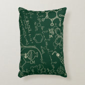 科学、化学、ヴィンテージ実験室のパターン アクセントクッション (正面(垂直))