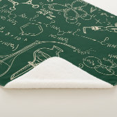 科学、化学、ヴィンテージ実験室のパターン シェルパブランケット (3/4)