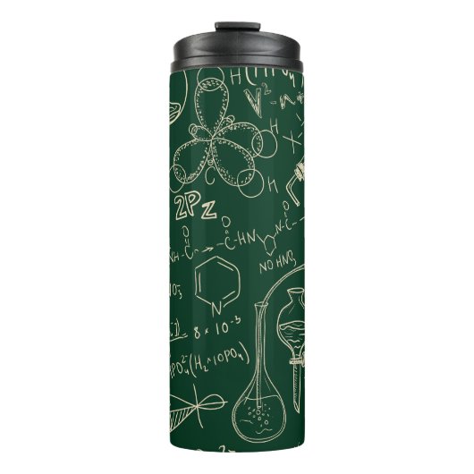 科学、化学、ヴィンテージ実験室のパターン タンブラー (正面)