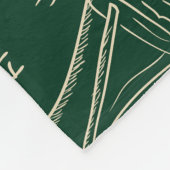 科学、化学、ヴィンテージ実験室のパターン フリースブランケット (角)