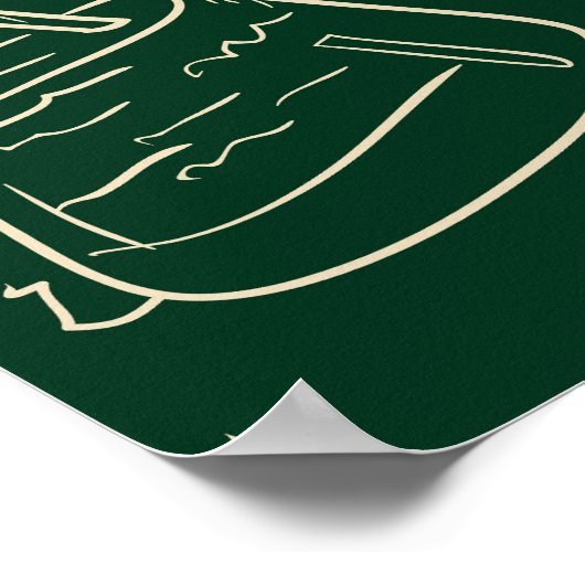 科学、化学、ヴィンテージ実験室のパターン ポスター (角)