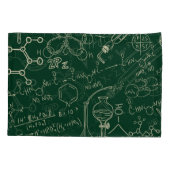 科学、化学、ヴィンテージ実験室のパターン 枕カバー (裏面)