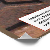 科学、化学、反応性シリーズ ポスター (角)