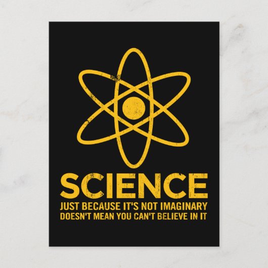 科学 – 単に想像上の… ポストカード (正面)