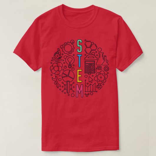 科学、技術、エンジニアリング、数学 – STEM Tシャツ (デザイン正面)