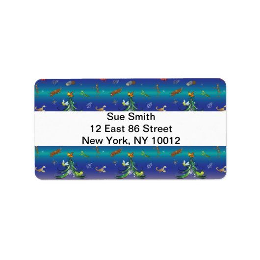 科学、昆虫の虫の愛好家クリスマスツリー ラベル (正面)