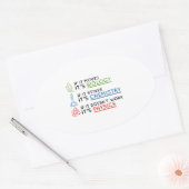 科学 楕円形シール (封筒)