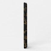 科学 生物学 アート ゴールド パターン モノグラム Case-Mate iPhoneケース (裏面/左)