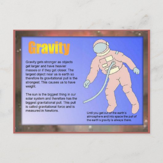 科学, 重力 ポストカード (正面)
