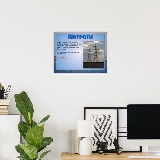 科学、電流 ポスター (ホームオフィス)
