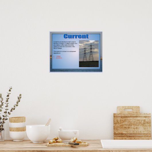 科学、電流 ポスター (キッチン)