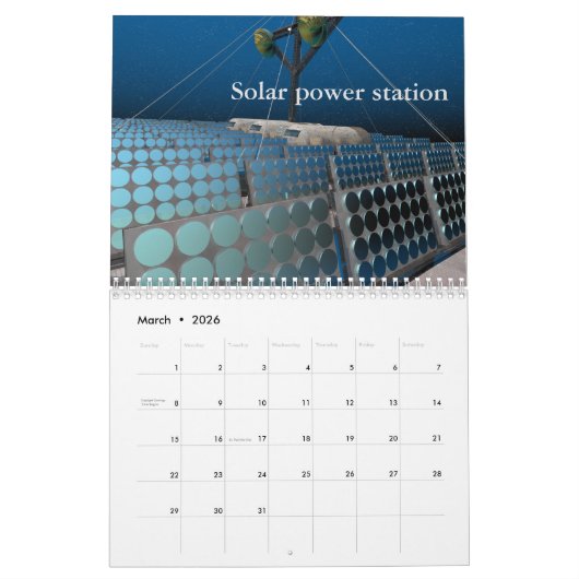 科学#4の芸術 カレンダー (3月 2026)