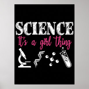 科学 – It's a Girl おもしろい Thing ポスター