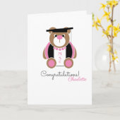 科学MScのお祝いくまカードのマスター カード (黄色い花)