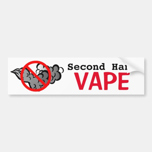 秒針Vapeなし バンパーステッカー (正面)