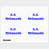 秒 楕円形シール (シート)