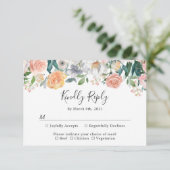 秘エレガント密植物フローラ結婚ズ 出欠カード (スタンド正面)