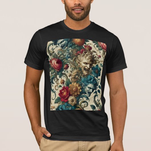 秘儀のアナーキー - ゴシック ウェアラブル アート Tシャツ (正面)