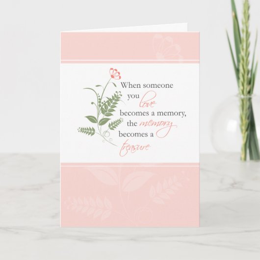 秘宝の思い出悔やみや弔慰忌引カード カード (正面)