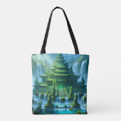 秘宝翡翠の玉座の寺院城塞 トートバッグ (裏面)