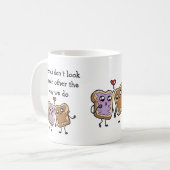 秘密おもしろいの彼氏ギフト可愛い愛パーソナライズされた愛 コーヒーマグカップ (正面左)