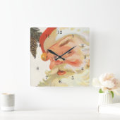 秘密すてきのクリスマスサンタクロース スクエア壁時計 (ホーム)