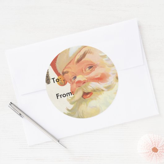 秘密すてきのクリスマスサンタクロース ラウンドシール (封筒)